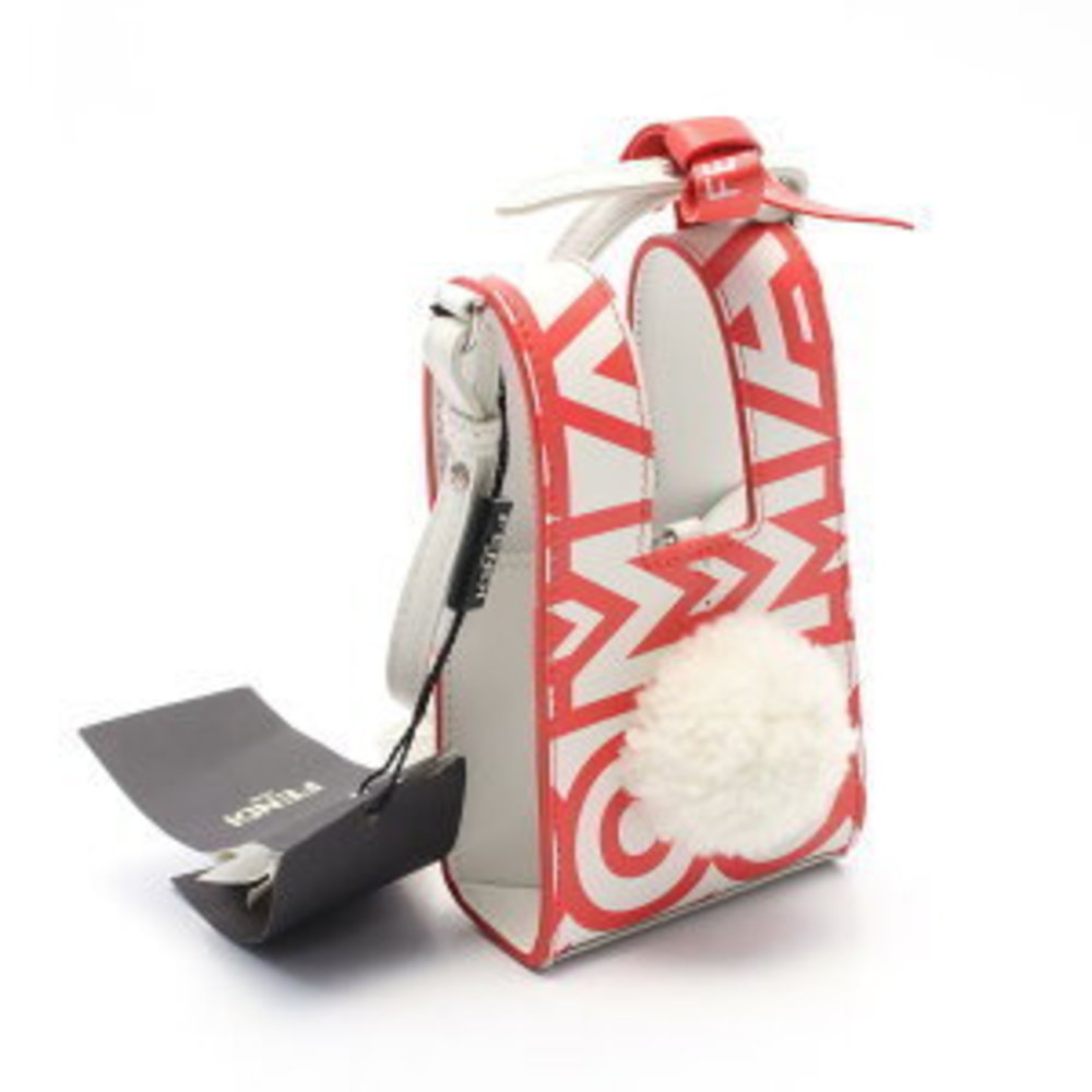 FENDI MARC JACOBS MINI BUSTINA BUNNY Handbag leather red white